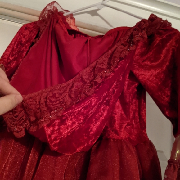 Walt Disney World Vintage Belle Dress with over cape and detachable hood! - Picture 6 of 11